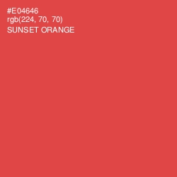 #E04646 - Sunset Orange Color Image